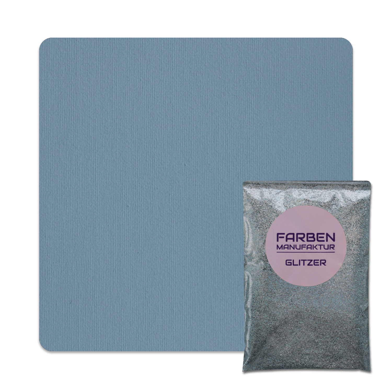 Farben Manufaktur Glitzer(t)räume - Blau Grau mit Holo Silber Glitzer