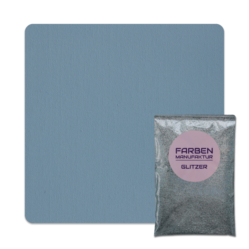 Farben Manufaktur Glitzer(t)räume - Blau Grau mit Holo Silber Glitzer