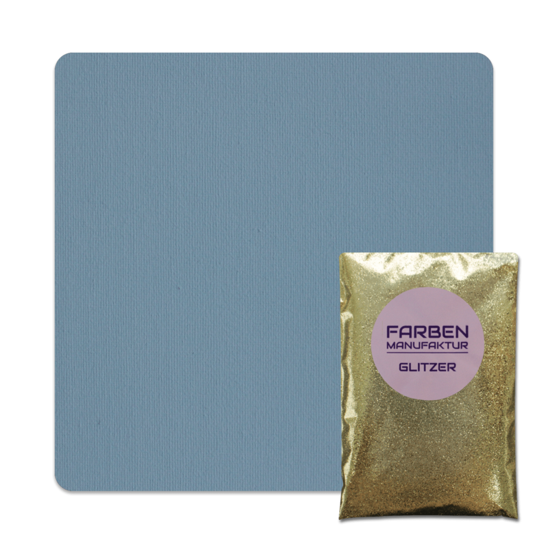 Farben Manufaktur Glitzer(t)räume - Blau Grau mit Gold Glitzer