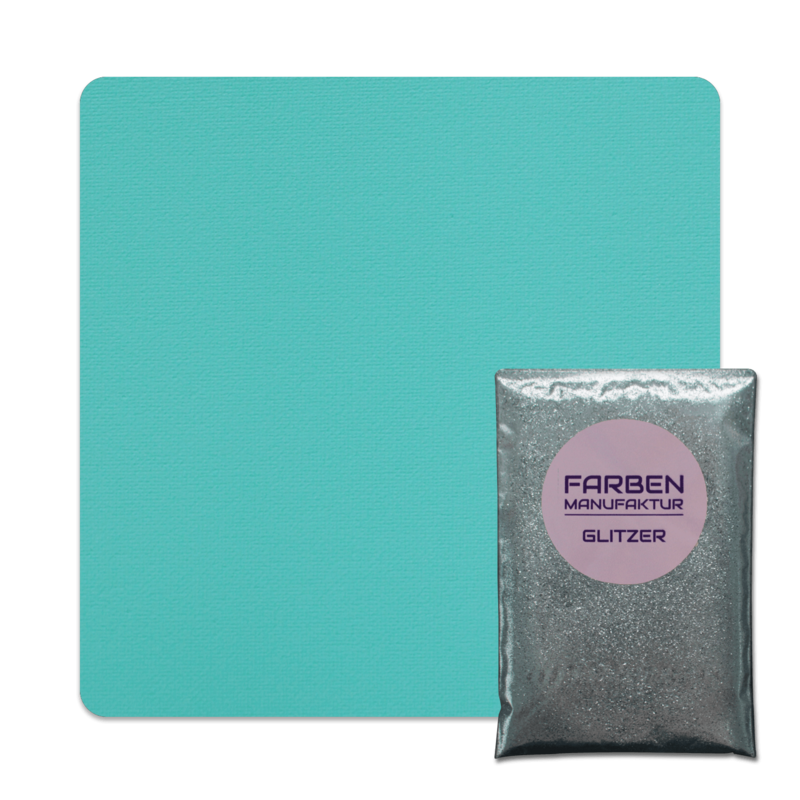 Farben Manufaktur Glitzer(t)räume - Blau Grün mit Silber Glitzer