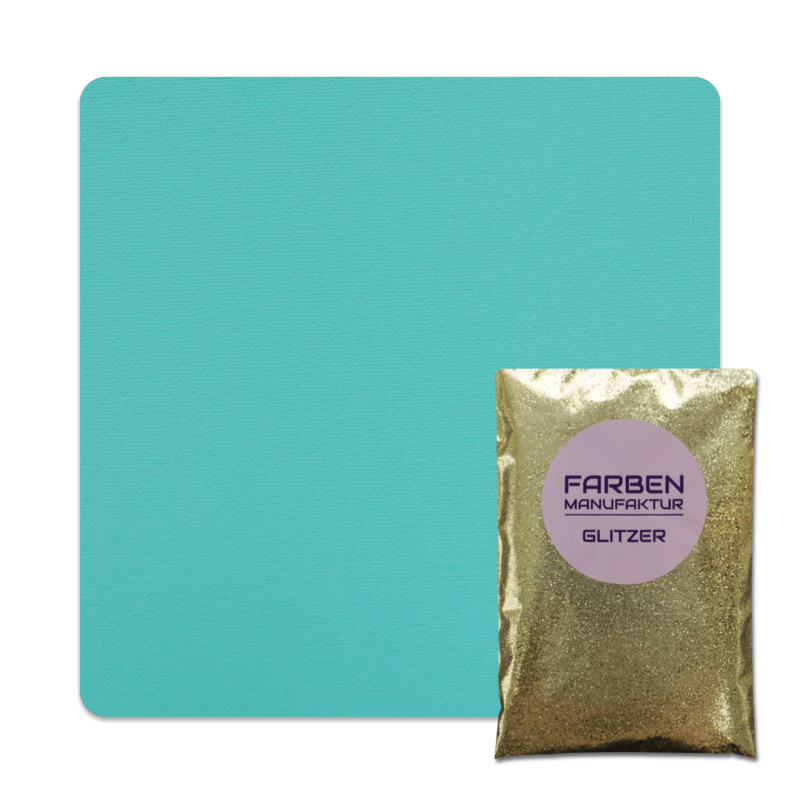 Farben Manufaktur Glitzer(t)räume - Blau Grün mit Gold Glitzer