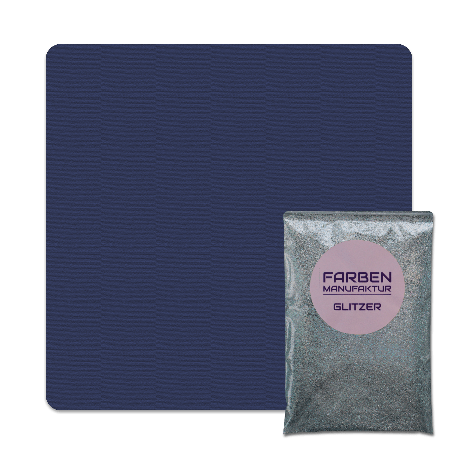 Farben Manufaktur Glitzer(t)räume - Dunkelblau mit Holo Silber Glitzer (sdgl.)