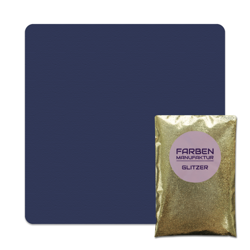Farben Manufaktur Glitzer(t)räume - Dunkelblau mit Gold Glitzer (sdgl.)