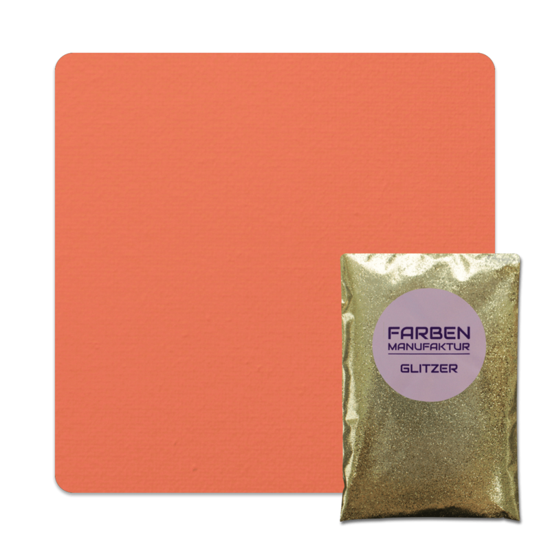 Farben Manufaktur Glitzer(t)räume - Koralle mit Gold Glitzer