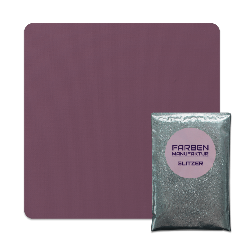 Farben Manufaktur Glitzer(t)räume - Lila Aubergine mit Silber Glitzer (sdgl.)