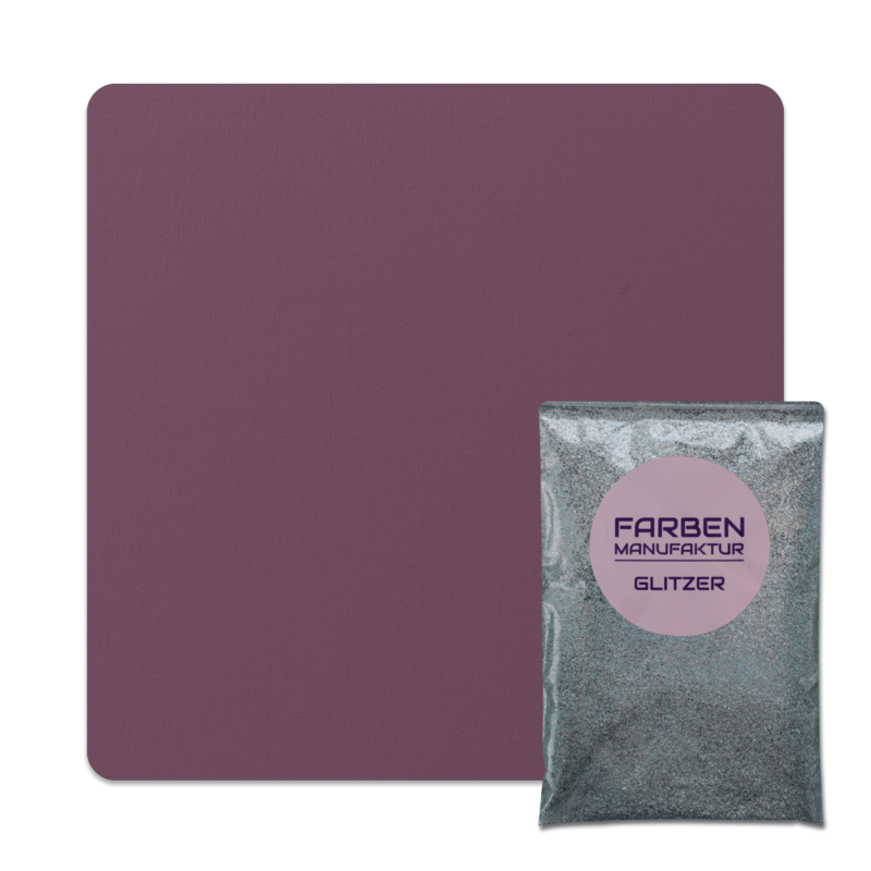 Farben Manufaktur Glitzer(t)räume - Lila Aubergine mit Holo Silber Glitzer (sdgl.)