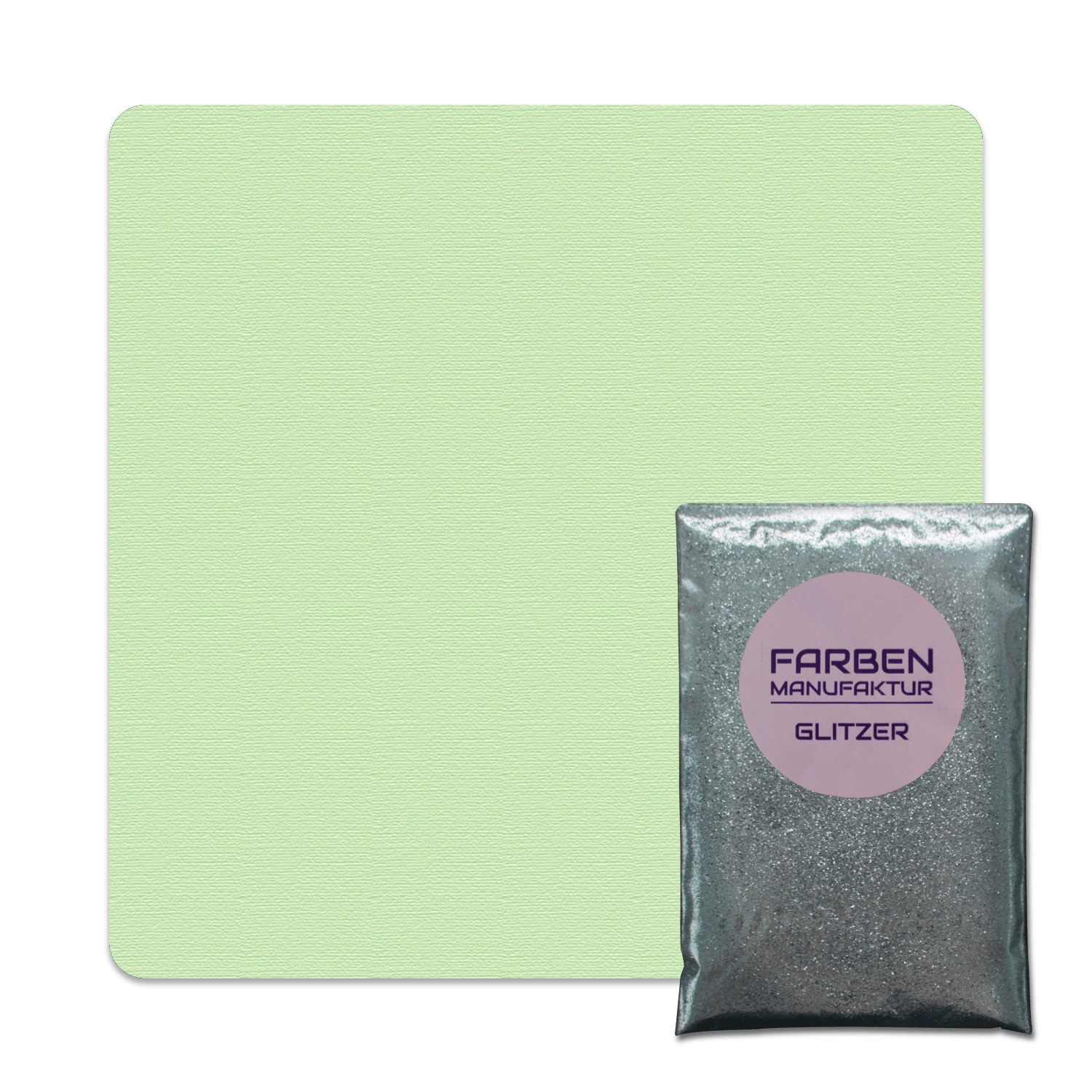 Farben Manufaktur Glitzer(t)räume - Mint mit Silber Glitzer