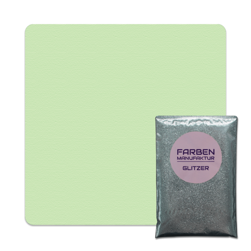 Farben Manufaktur Glitzer(t)räume - Mint mit Silber Glitzer