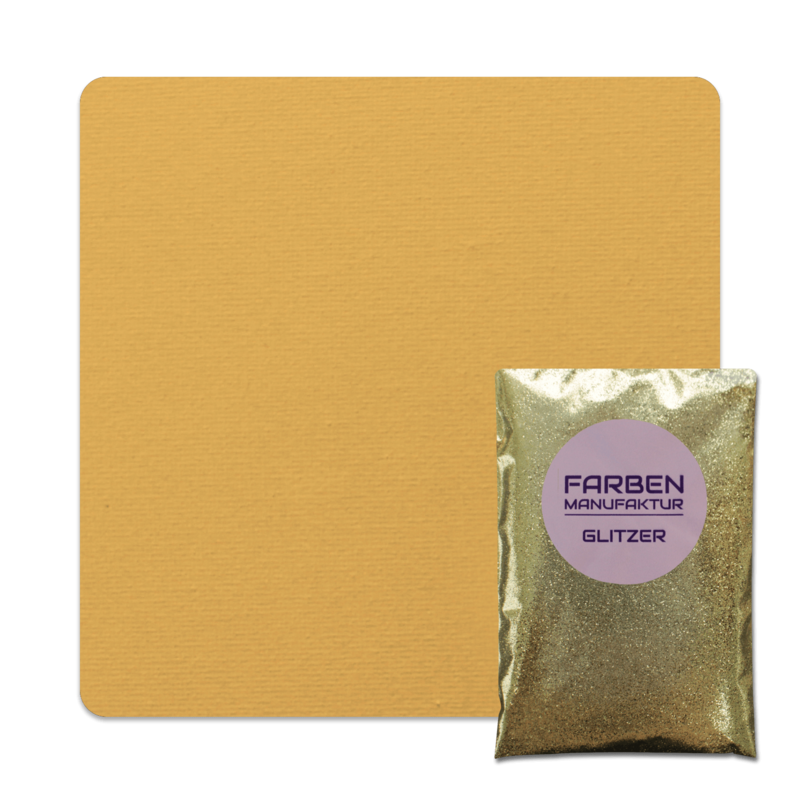 Farben Manufaktur Glitzer(t)räume - Melonen Gelb mit Gold Glitzer