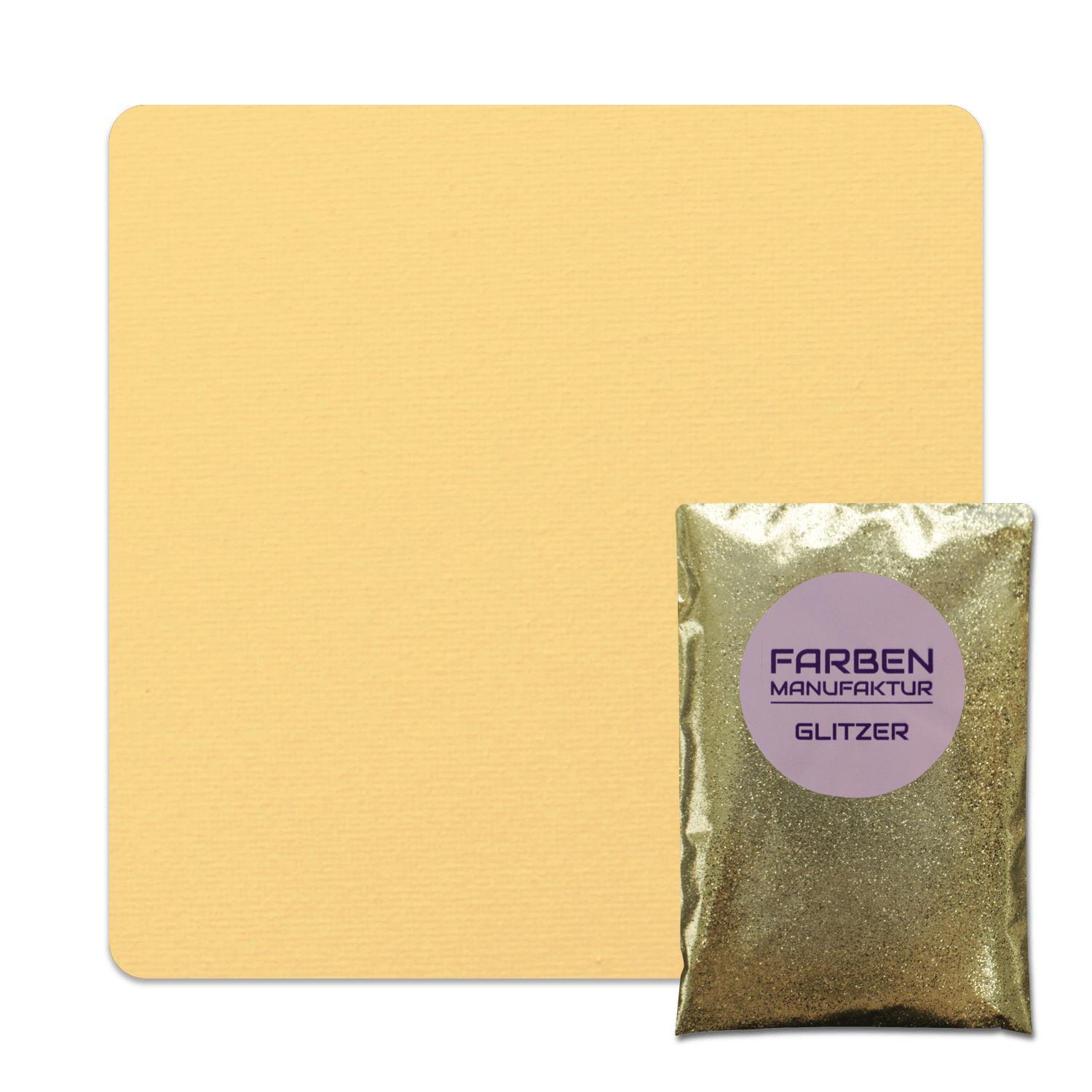 Farben Manufaktur Glitzer(t)räume - Sonnen Gelb mit Gold Glitzer