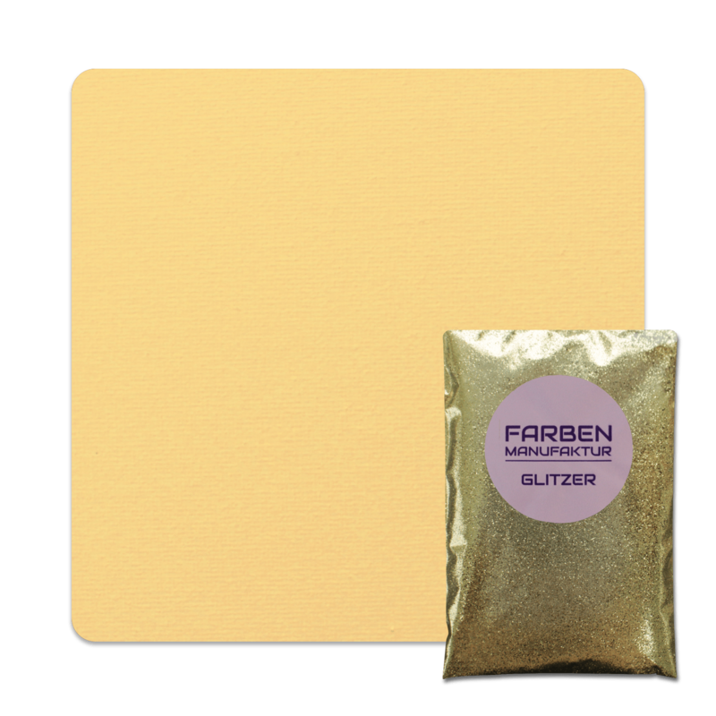 Farben Manufaktur Glitzer(t)räume - Sonnen Gelb mit Gold Glitzer