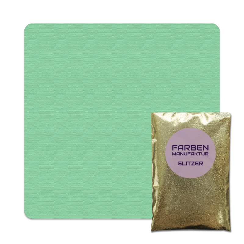 Farben Manufaktur Glitzer(t)räume - Türkis mit Gold Glitzer