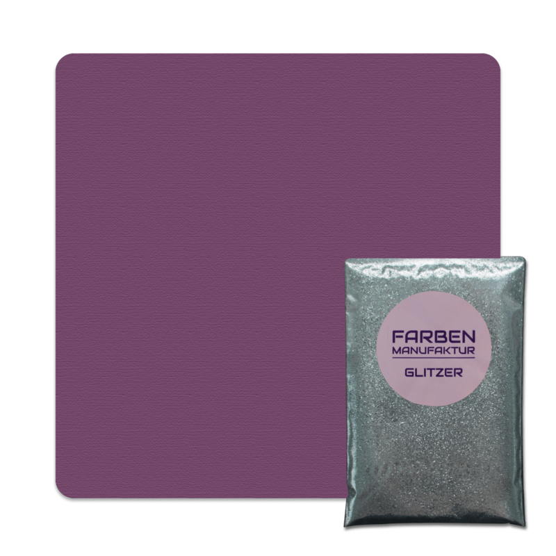 Farben Manufaktur Glitzer(t)räume - Lila Beere mit Silber Glitzer (sdgl.)