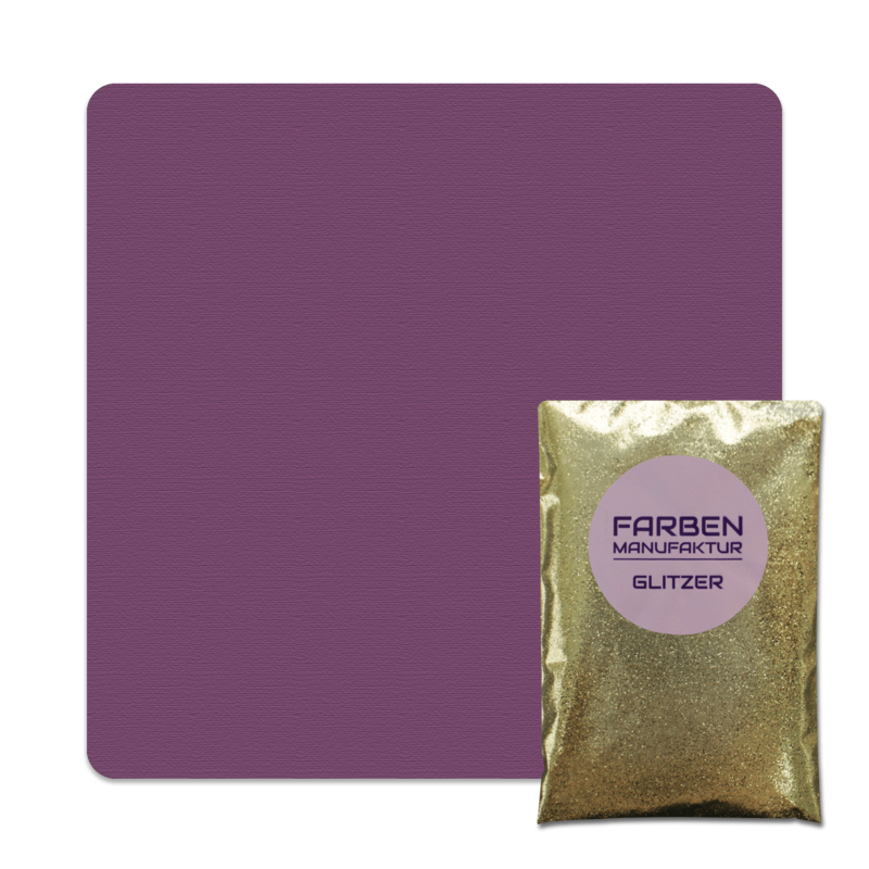 Farben Manufaktur Glitzer(t)räume - Lila Beere mit Gold Glitzer (sdgl.)