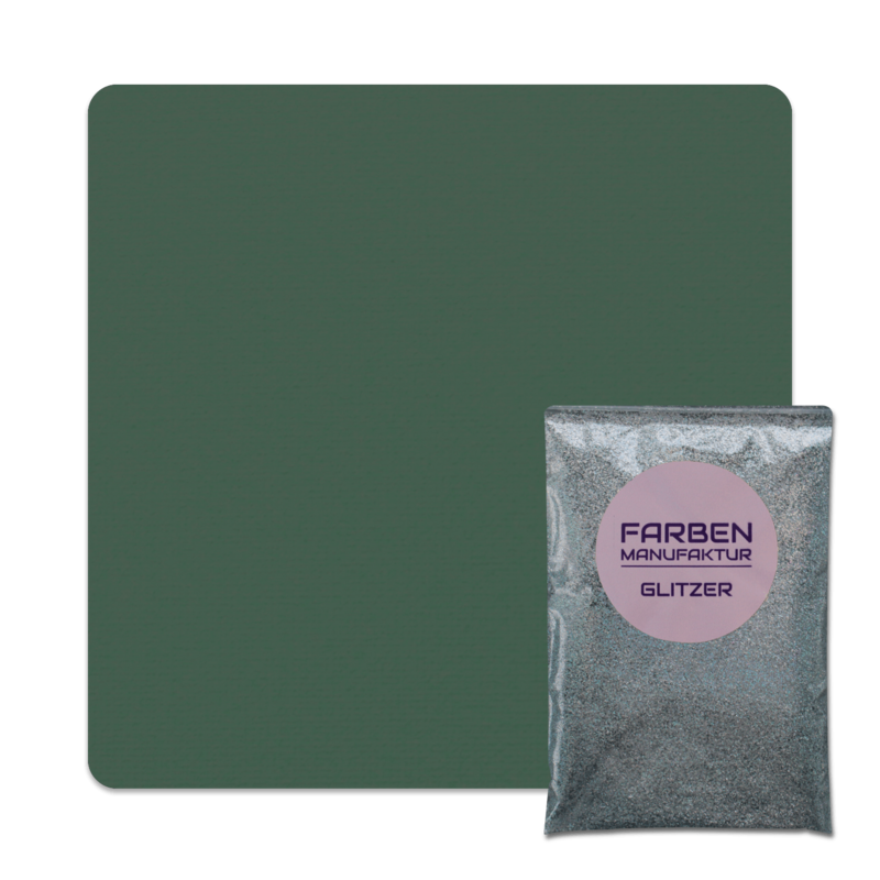 Farben Manufaktur Glitzer(t)räume - Lind Grün mit Holo Silber Glitzer