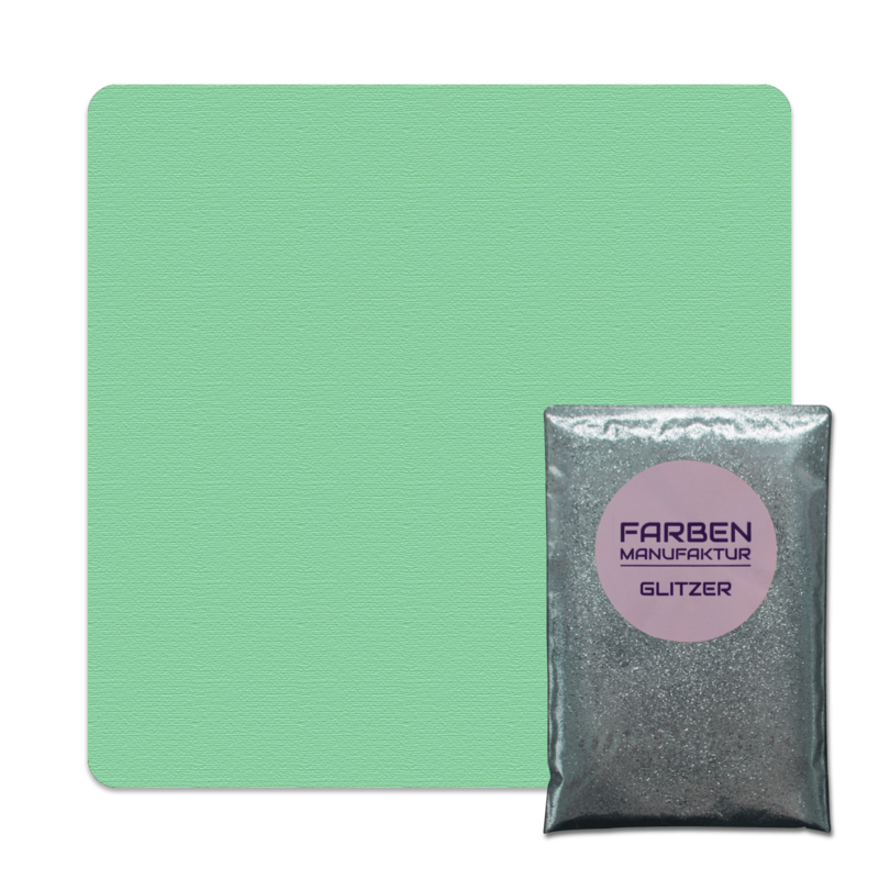 Farben Manufaktur Glitzer(t)räume - Türkis mit Silber Glitzer