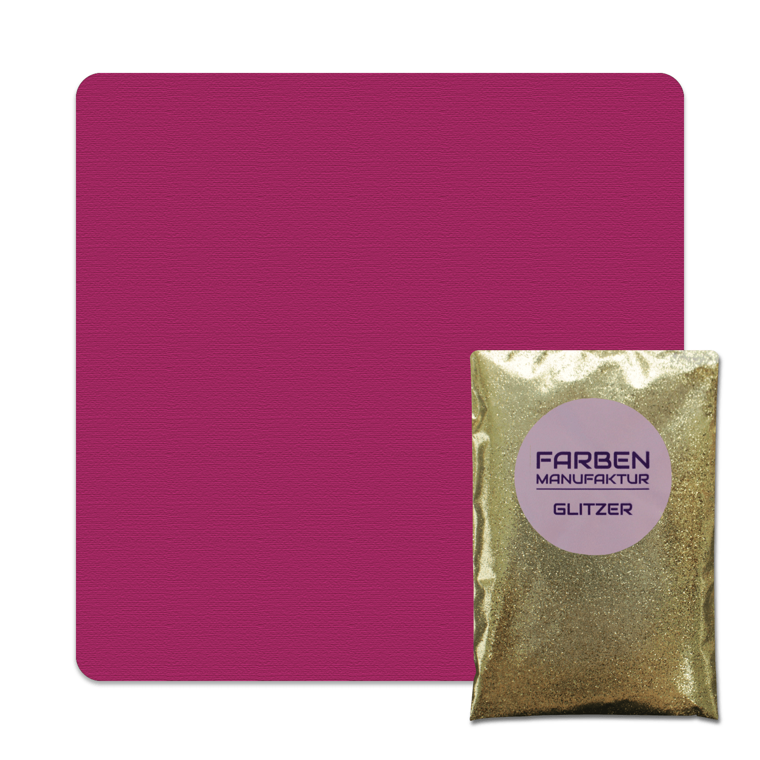Farben Manufaktur Glitzer(t)räume - Lila Pink mit Gold Glitzer (sdgl.)
