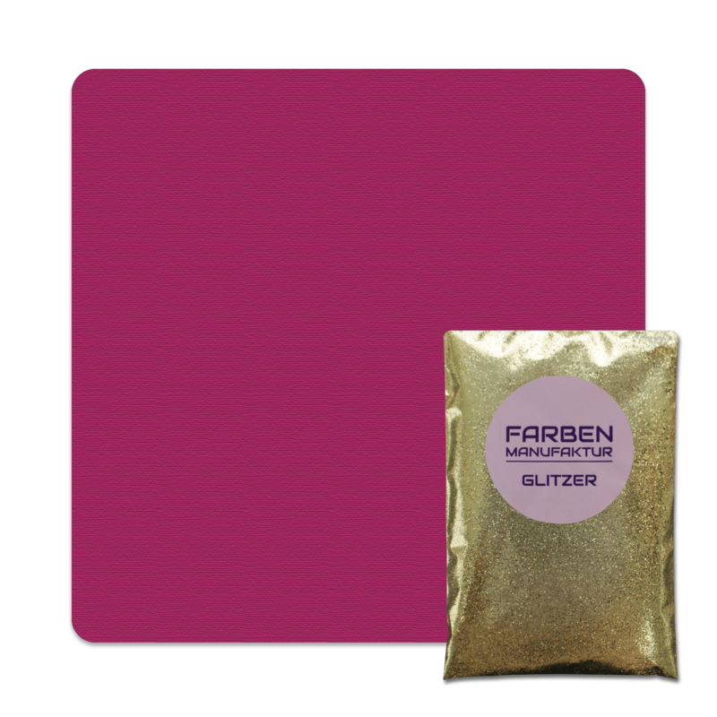Farben Manufaktur Glitzer(t)räume - Lila Pink mit Gold Glitzer (sdgl.)
