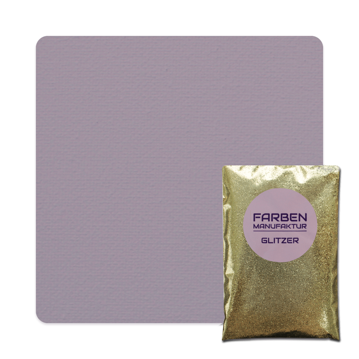Farben Manufaktur Glam Collection Kreide-Wandfarbe mit Glitzer - Grau Flieder mit Gold Glitzer Farben Manufaktur Glam Collection Kreide-Wandfarbe mit Glitzer - Grau Flieder mit Gold Glitzer