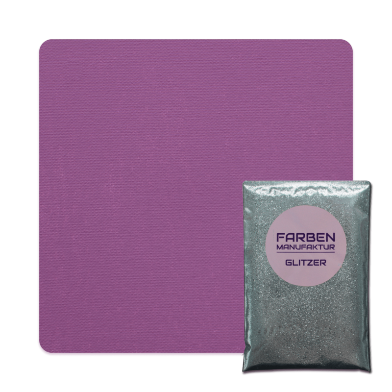 Farben Manufaktur Glam Collection Kreide-Wandfarbe mit Glitzer  - Violett mit Silber Glitzer