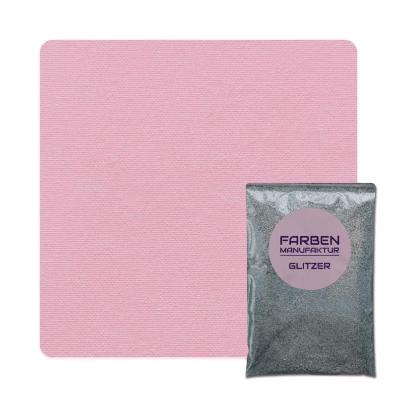 Farben Manufaktur Glam Collection Kreide-Wandfarbe mit Glitzer  - Flamingo mit Holo Silber Glitzer