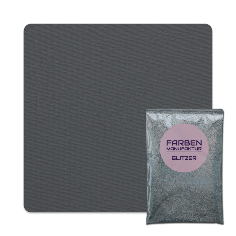 Farben Manufaktur Glam Collection Kreide-Wandfarbe mit Glitzer  - Schiefer Grau mit Holo Silber Glitzer