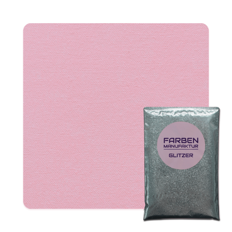 Farben Manufaktur Glam Collection Kreide-Wandfarbe mit Glitzer  - Flamingo mit Silber Glitzer