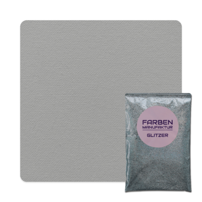 Farben Manufaktur Glam Collection Kreide-Wandfarbe mit Glitzer - Mittel Grau mit Holo Silber Glitzer Farben Manufaktur Glam Collection Kreide-Wandfarbe mit Glitzer - Mittel Grau mit Holo Silber Glitzer