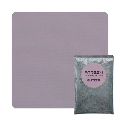 Farben Manufaktur Glam Collection Kreide-Wandfarbe mit Glitzer - Grau Flieder mit Holo Silber Glitzer Farben Manufaktur Glam Collection Kreide-Wandfarbe mit Glitzer - Grau Flieder mit Holo Silber Glitzer