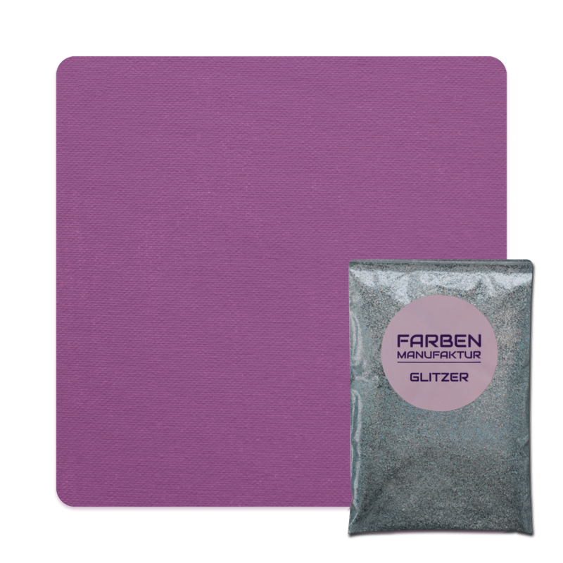 Farben Manufaktur Glam Collection Kreide-Wandfarbe mit Glitzer  - Violett mit Holo Silber Glitzer
