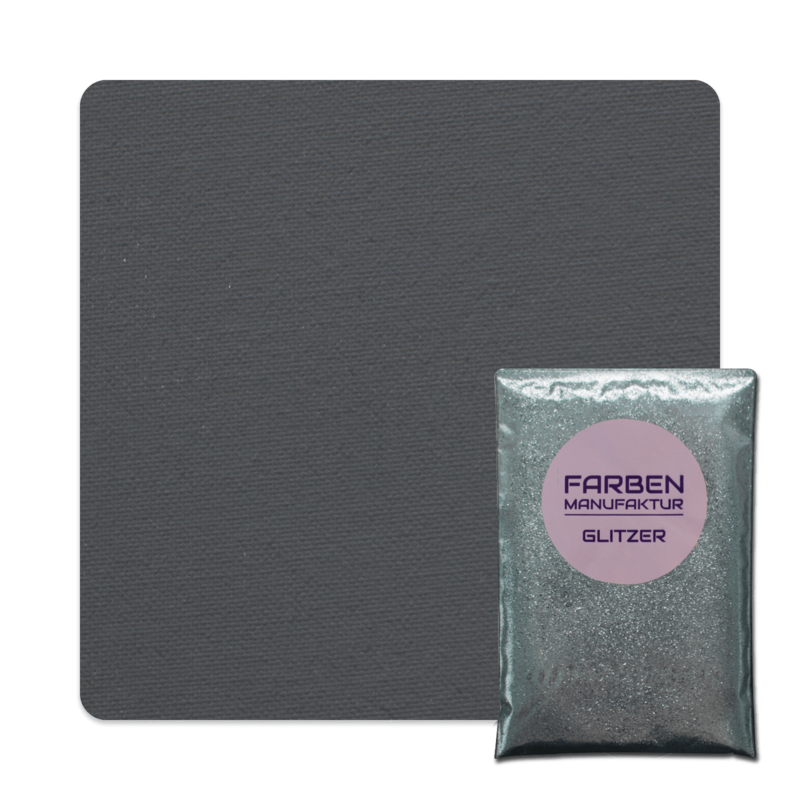 Farben Manufaktur Glam Collection Kreide-Wandfarbe mit Glitzer  - Schiefer Grau mit Silber Glitzer