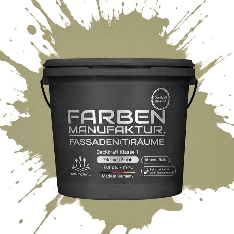 Farben Manufaktur Fassaden(t)räume Silikonharz - RAL 1020 Olivgelb Farben Manufaktur Fassaden(t)räume Silikonharz - RAL 1020 Olivgelb