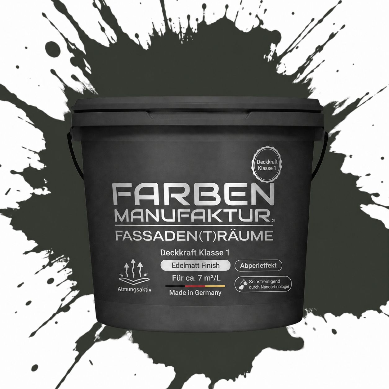 Farben Manufaktur Fassaden(t)räume Silikonharz - RAL 6015 Schwarzoliv Farben Manufaktur Fassaden(t)räume Silikonharz - RAL 6015 Schwarzoliv