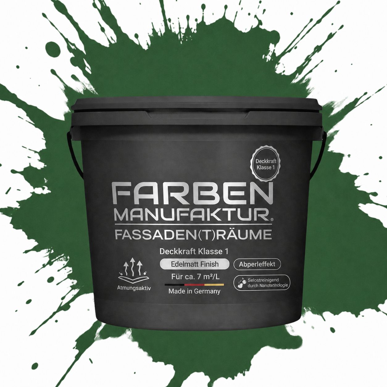 Farben Manufaktur Fassaden(t)räume Silikonharz - RAL 6002 Laubgrün Farben Manufaktur Fassaden(t)räume Silikonharz - RAL 6002 Laubgrün