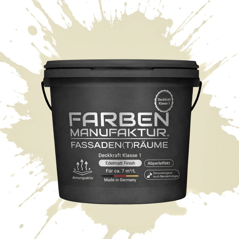 Farben Manufaktur Fassaden(t)räume Silikonharz - RAL 1013 Perlweiß Farben Manufaktur Fassaden(t)räume Silikonharz - RAL 1013 Perlweiß