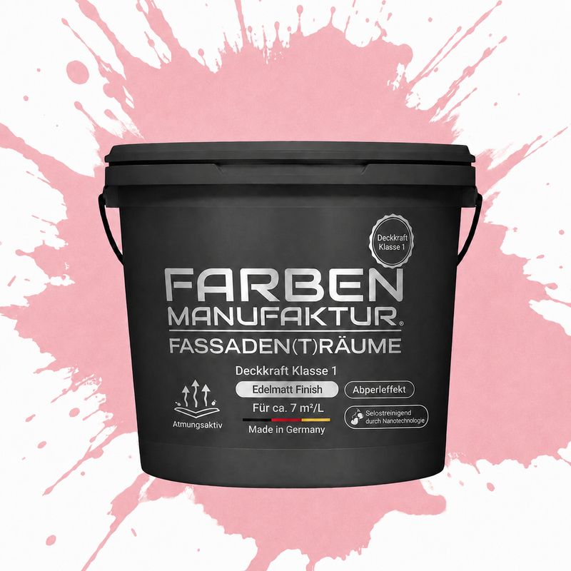Farben Manufaktur Fassaden(t)räume Silikonharz - RAL 3015 Hellrosa Farben Manufaktur Fassaden(t)räume Silikonharz - RAL 3015 Hellrosa