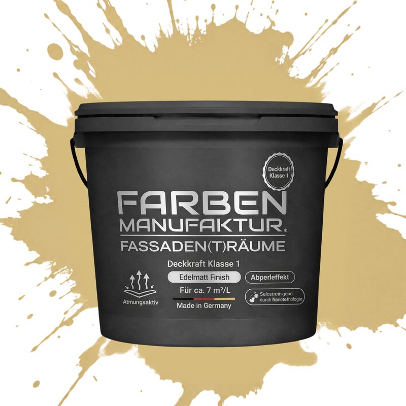 Farben Manufaktur Fassaden(t)räume Silikonharz - RAL 1002 Sandgelb Farben Manufaktur Fassaden(t)räume Silikonharz - RAL 1002 Sandgelb