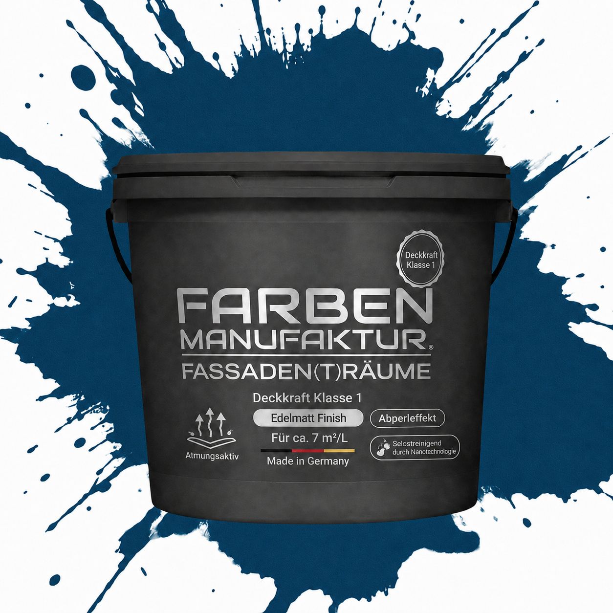 Farben Manufaktur Fassaden(t)räume Silikonharz - RAL 5001 Grünblau Farben Manufaktur Fassaden(t)räume Silikonharz - RAL 5001 Grünblau