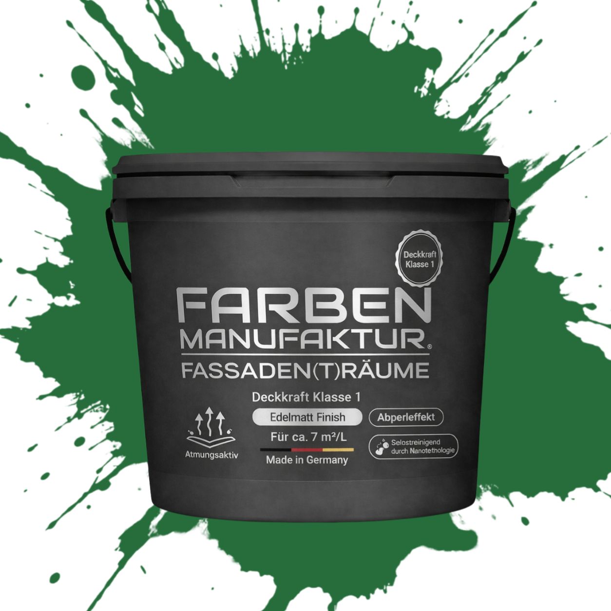 Farben Manufaktur Fassaden(t)räume Silikonharz - RAL 6001 Smaragdgrün Farben Manufaktur Fassaden(t)räume Silikonharz - RAL 6001 Smaragdgrün