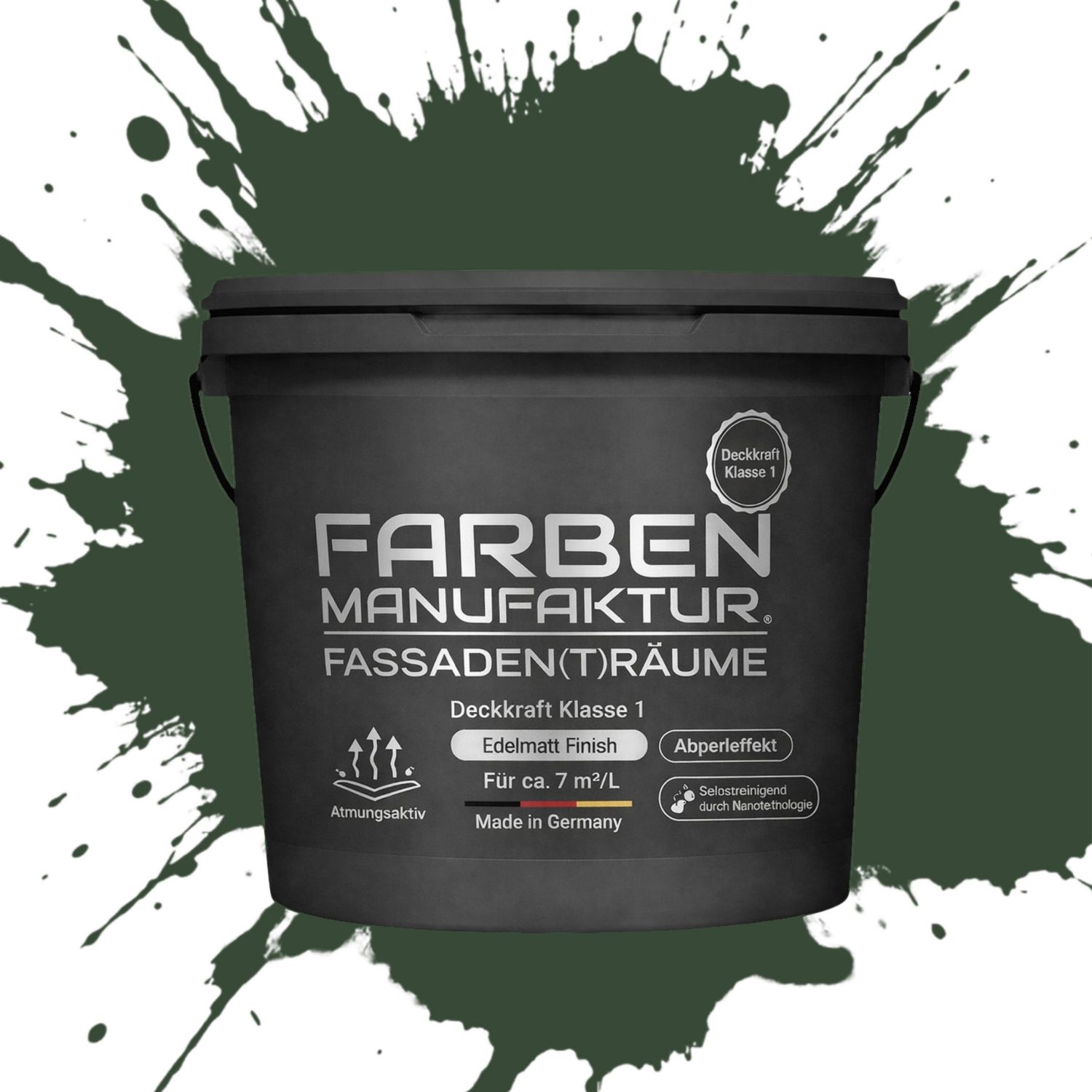 Farben Manufaktur Fassaden(t)räume Silikonharz - RAL 6020 Chromoxidgrün Farben Manufaktur Fassaden(t)räume Silikonharz - RAL 6020 Chromoxidgrün
