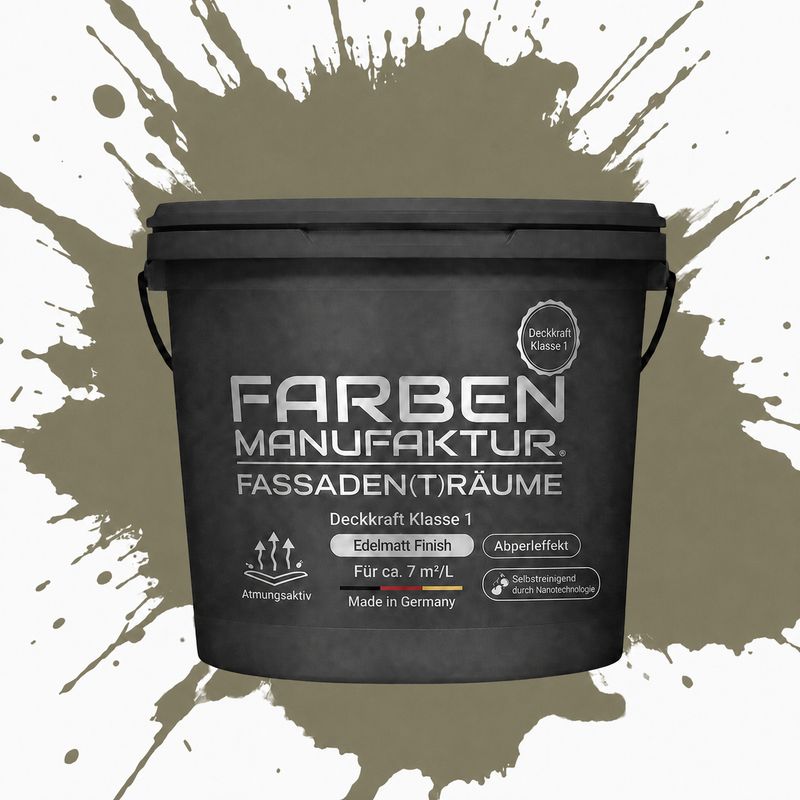 Farben Manufaktur Fassaden(t)räume Silikonharz - RAL 6013 Schilfgrün Farben Manufaktur Fassaden(t)räume Silikonharz - RAL 6013 Schilfgrün