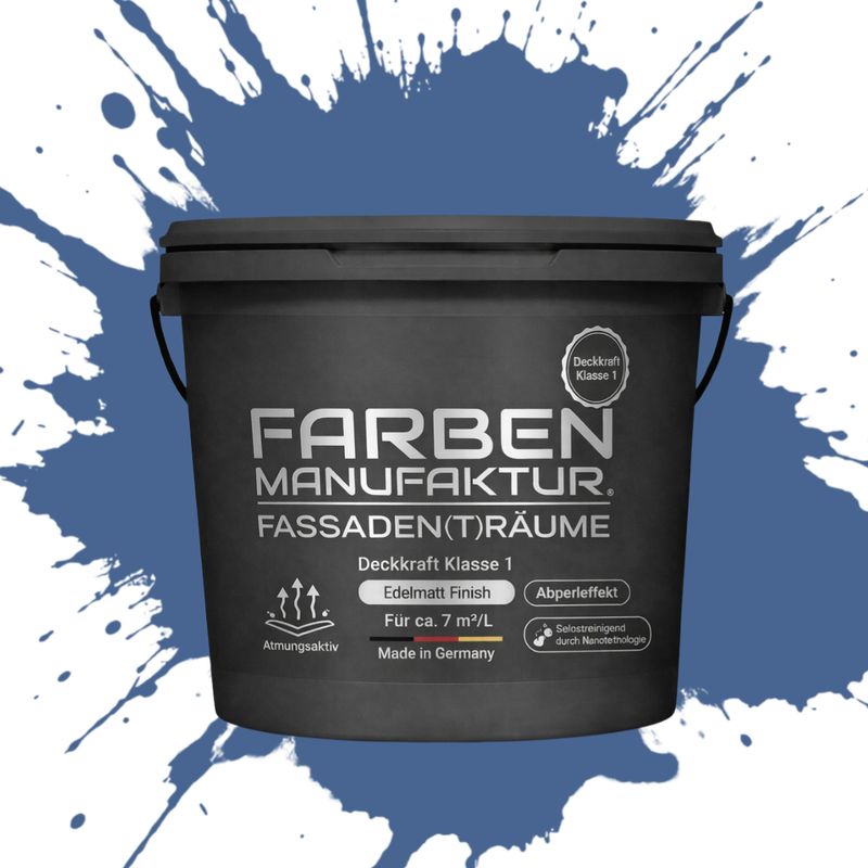 Farben Manufaktur Fassaden(t)räume Silikonharz - RAL 5023 Fernblau Farben Manufaktur Fassaden(t)räume Silikonharz - RAL 5023 Fernblau