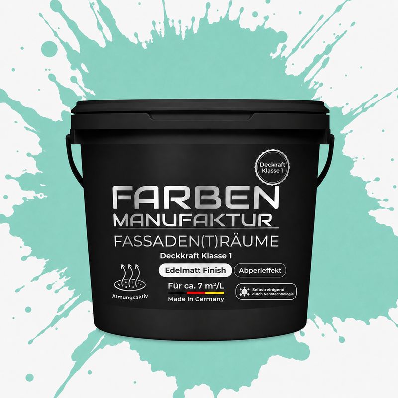 Farben Manufaktur Fassaden(t)räume Silikonharz - RAL 6027 Lichtgrün Farben Manufaktur Fassaden(t)räume Silikonharz - RAL 6027 Lichtgrün