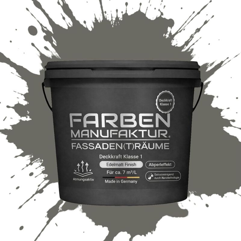 Farben Manufaktur Fassaden(t)räume Silikonharz - RAL 7039 Quarzgrau Farben Manufaktur Fassaden(t)räume Silikonharz - RAL 7039 Quarzgrau