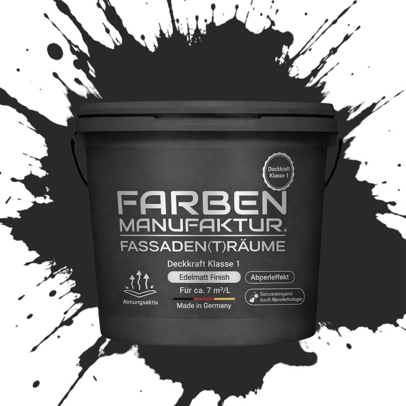 Farben Manufaktur Fassaden(t)räume Silikonharz - RAL 9017 Verkehrsschwarz Farben Manufaktur Fassaden(t)räume Silikonharz - RAL 9017 Verkehrsschwarz
