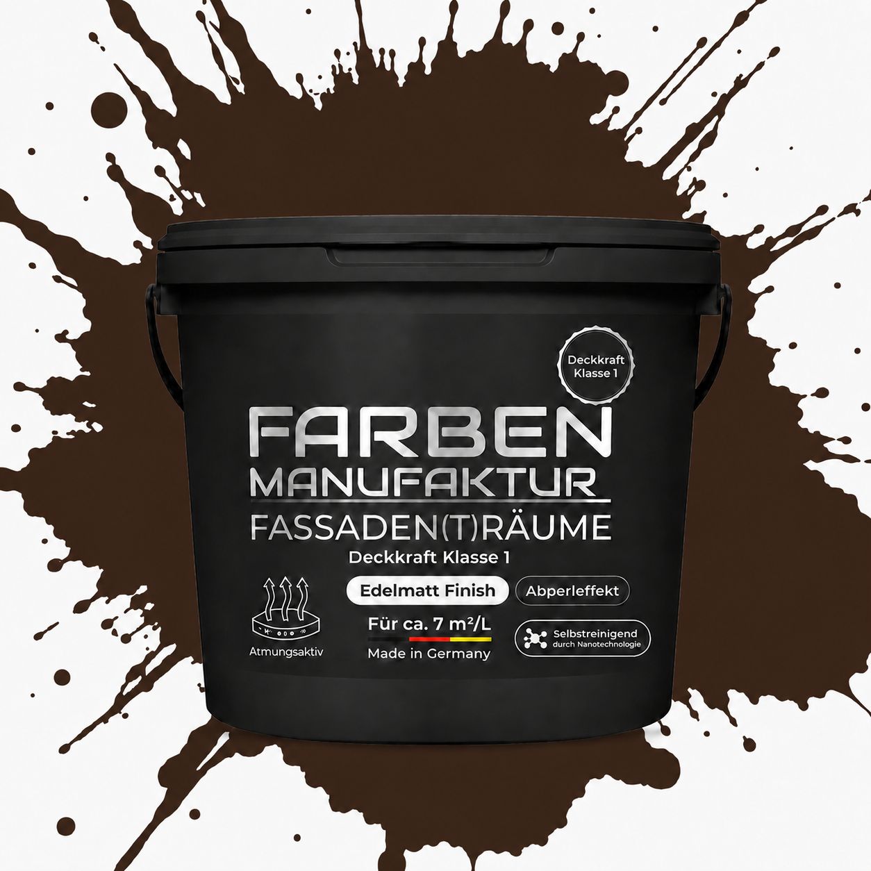 Farben Manufaktur Fassaden(t)räume Silikonharz - RAL 8011 Nussbraun Farben Manufaktur Fassaden(t)räume Silikonharz - RAL 8011 Nussbraun