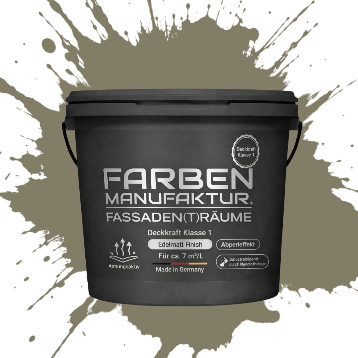 Farben Manufaktur Fassaden(t)räume Silikonharz - RAL 7002 Olivgrau Farben Manufaktur Fassaden(t)räume Silikonharz - RAL 7002 Olivgrau