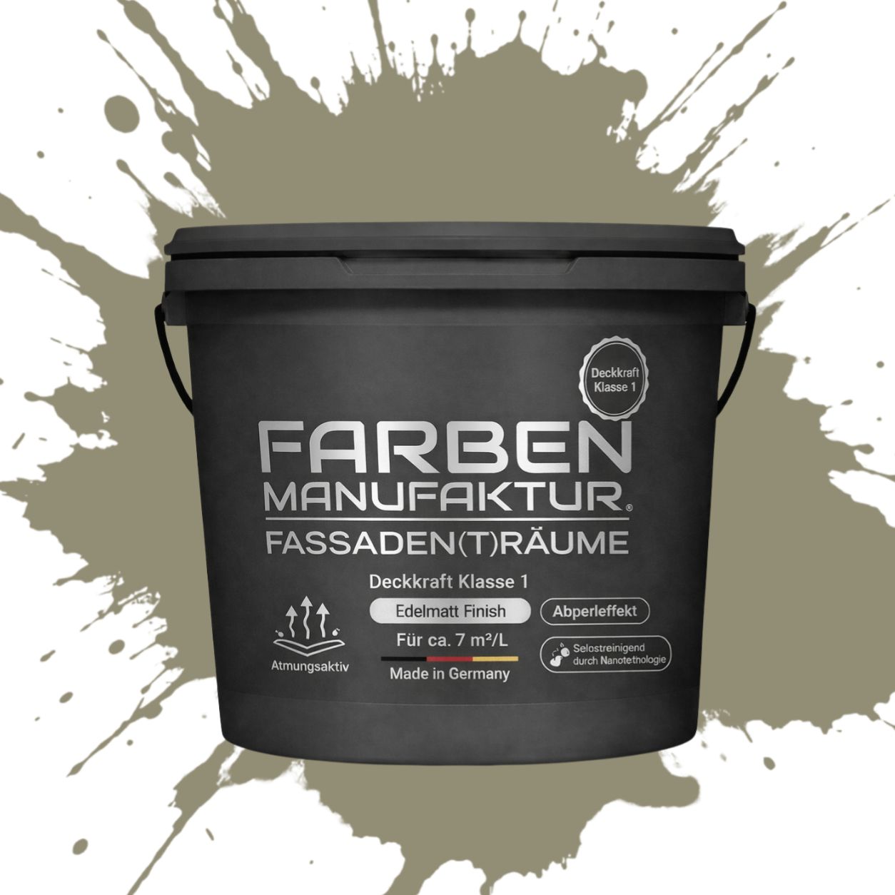 Farben Manufaktur Fassaden(t)räume Silikonharz - RAL 7034 Gelbgrau Farben Manufaktur Fassaden(t)räume Silikonharz - RAL 7034 Gelbgrau