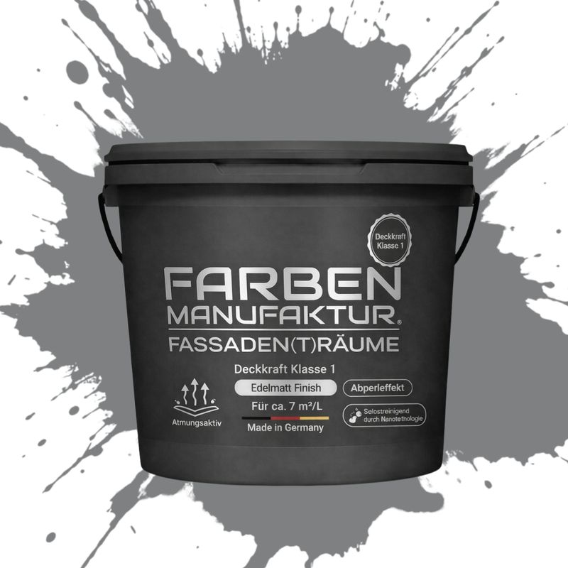 Farben Manufaktur Fassaden(t)räume Silikonharz - RAL 7037 Staubgrau Farben Manufaktur Fassaden(t)räume Silikonharz - RAL 7037 Staubgrau