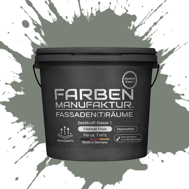 Farben Manufaktur Fassaden(t)räume Sockelfarbe - RAL 7033 Zementgrau Farben Manufaktur Fassaden(t)räume Sockelfarbe - RAL 7033 Zementgrau